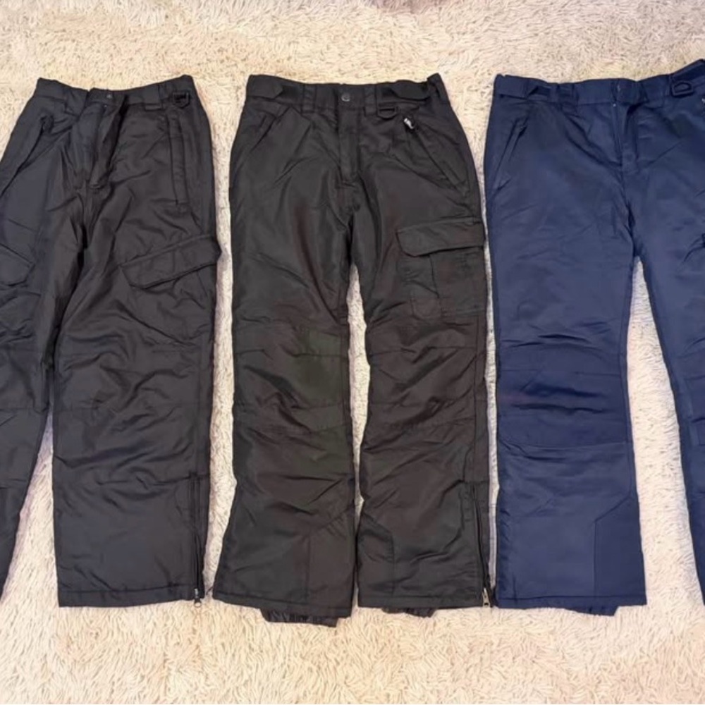 Set of Three Ski/Snow Pants in Black and Blue